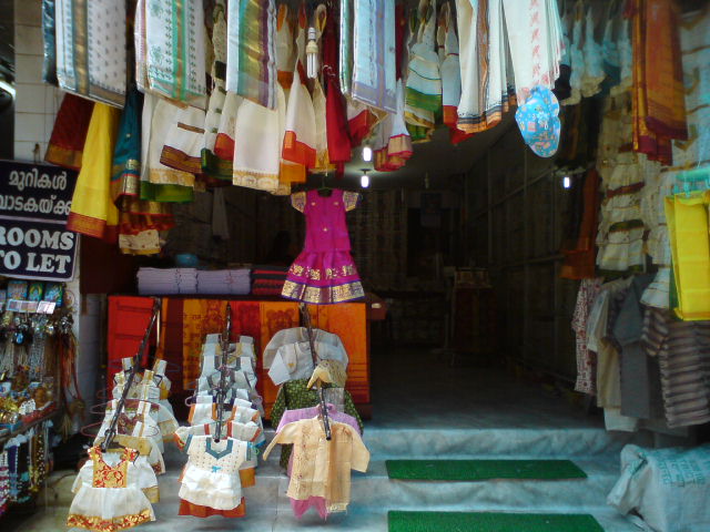 Silk bordered sarees dhotis and dresses Guruvayur Kerala